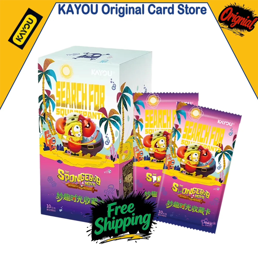 

Набор коллекционных карточек KAYOU SpongeBob SquarePants, специальное издание, 3 шт., полная коробка, коллекционные карточки, аниме-персонаж, игрушка