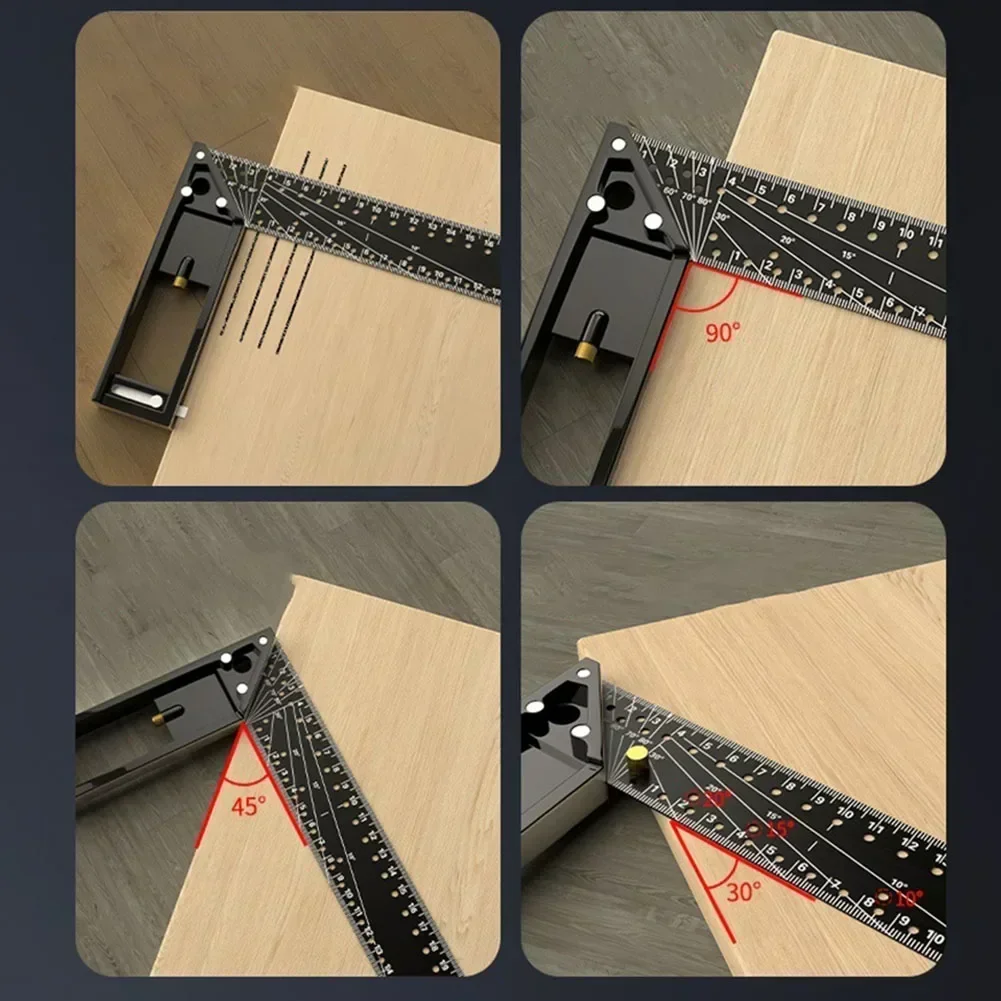 

Ruler Measuring Ruler Tool High Carbon Steel Multi-Angle Precise Silver Universal Additional Features Clear Scale