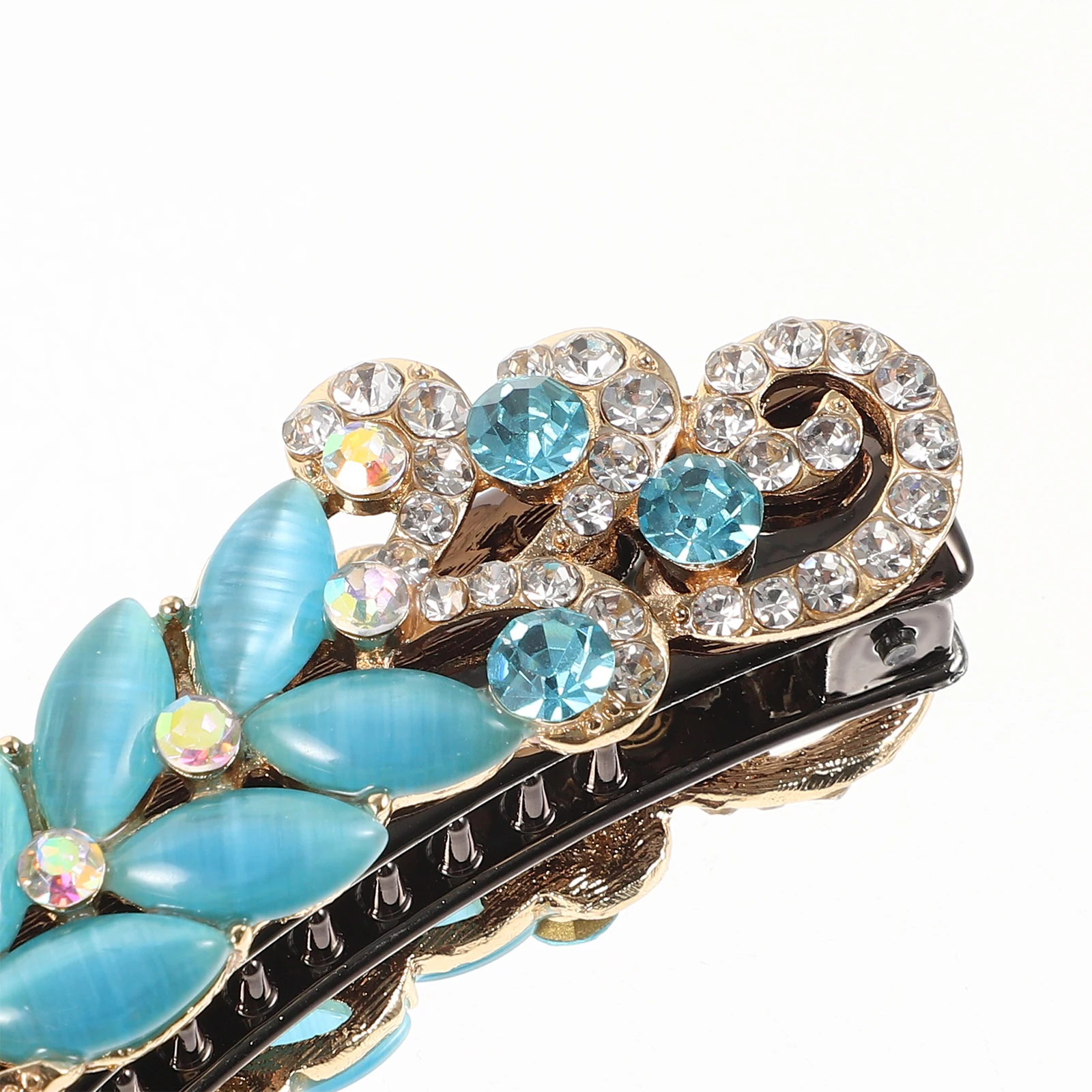 

Sparkly Rhinestone Banana Clip Hair Accessories for Women Sturdy Zinc Alloy Ponytail Holder Stylish Bling Decor
