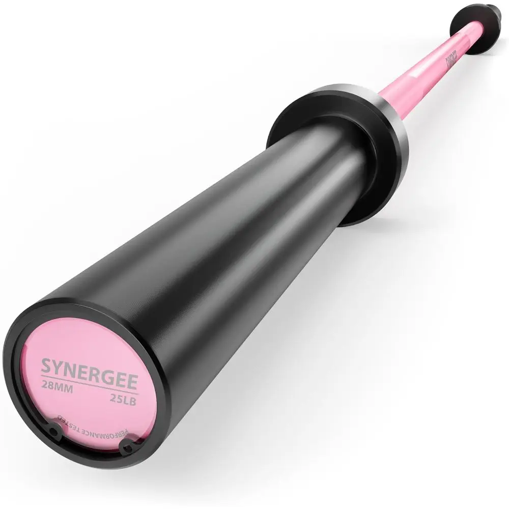 Barra de Pesas de 20LB y 25LB, Barra de 2 Pulgadas para Entrenamiento de Fuerza, Sentadillas, Peso Muerto y Press de Banca – Capacidad de 350 LB con Collares Magnéticos