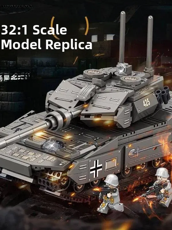 

Сложный конструктор-головоломка «Бронированный танк» для мальчиков, развивающий интеллект, большой размер