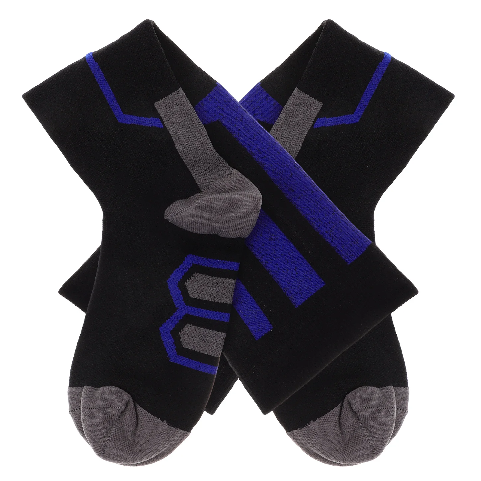 

1Pair Athletic Knee High Compression Socks High Elasticity Calf Protection Sports Stretch Socks for Running Cycling Hiking