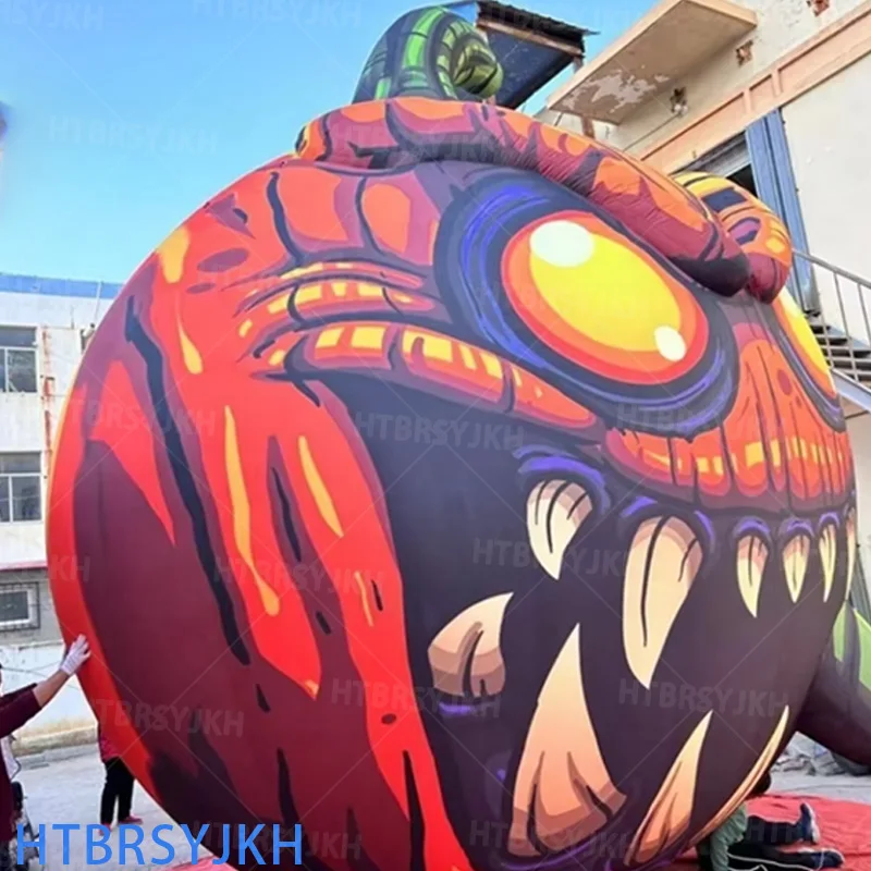

Giant inflatable evil pumpkins with white LED lights high quality Halloween decorations inflatable pumpkin monsters display toys