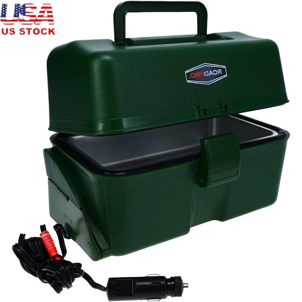 12V Electric Lunch Box Oven Portable Food Heater For Car Travel Heated Meal Cooker For Truckers Campers Van Life
