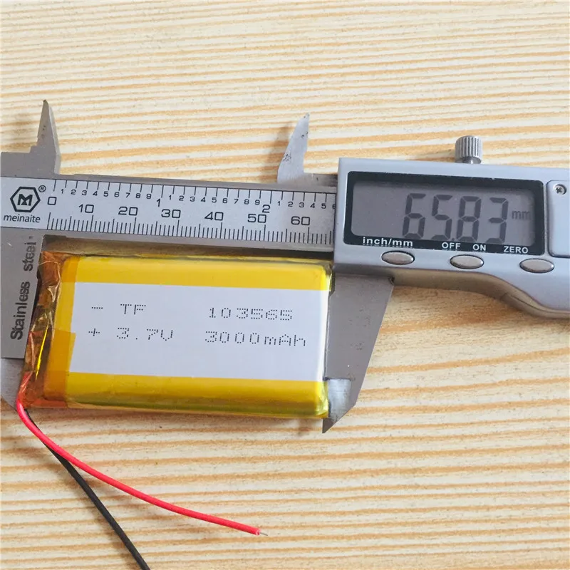 1-10pcs 2 Wires 103665 Lithium Polymer Battery 3.7V 3000mAh For GPS MP5 Open Source Console Miyoo Mini Plus Game Machine Battery