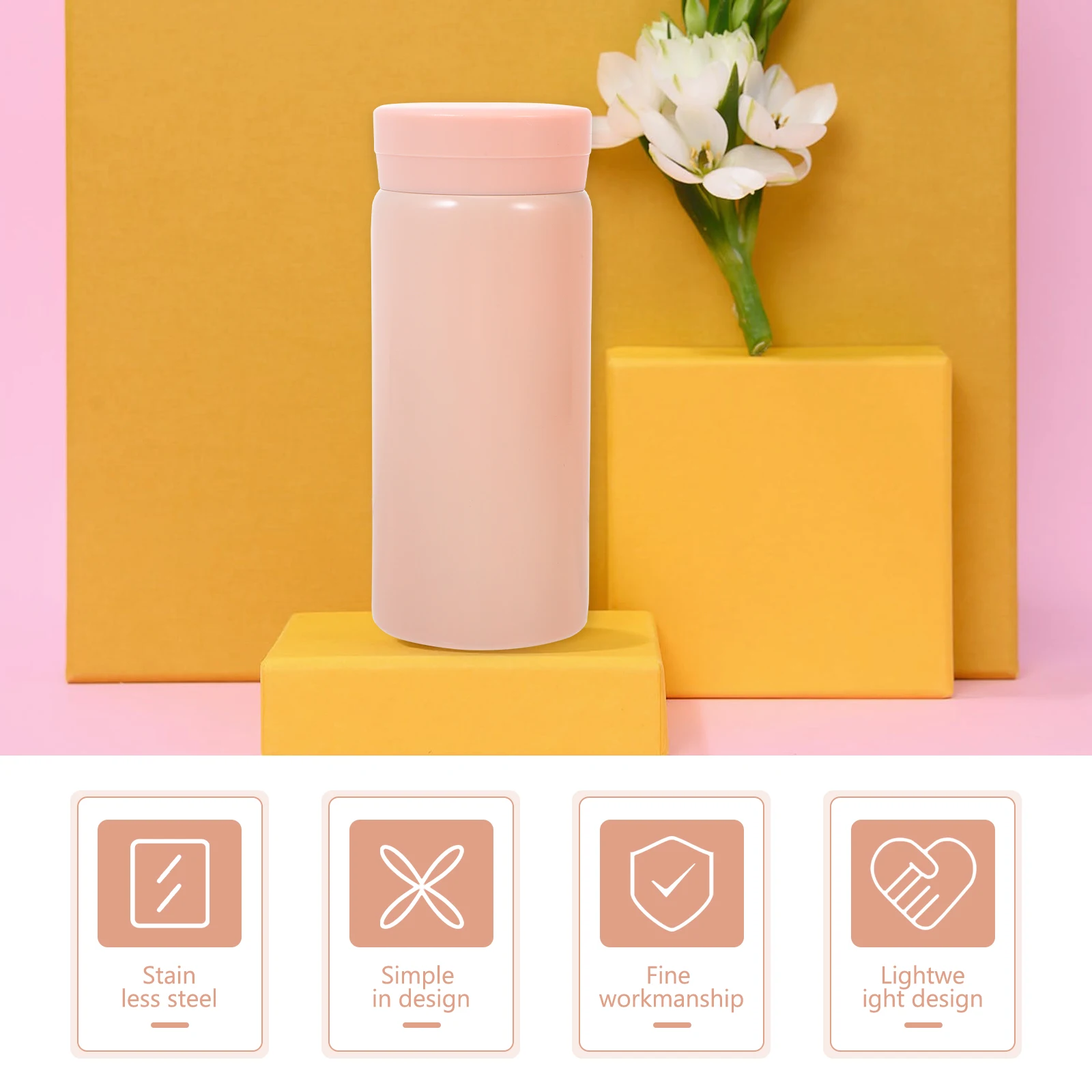 

Vacuum Insulated Water Bottle Portable Mini Cup for Coffee Travel Stainless Steel 304 Outdoor Drinks Carrier