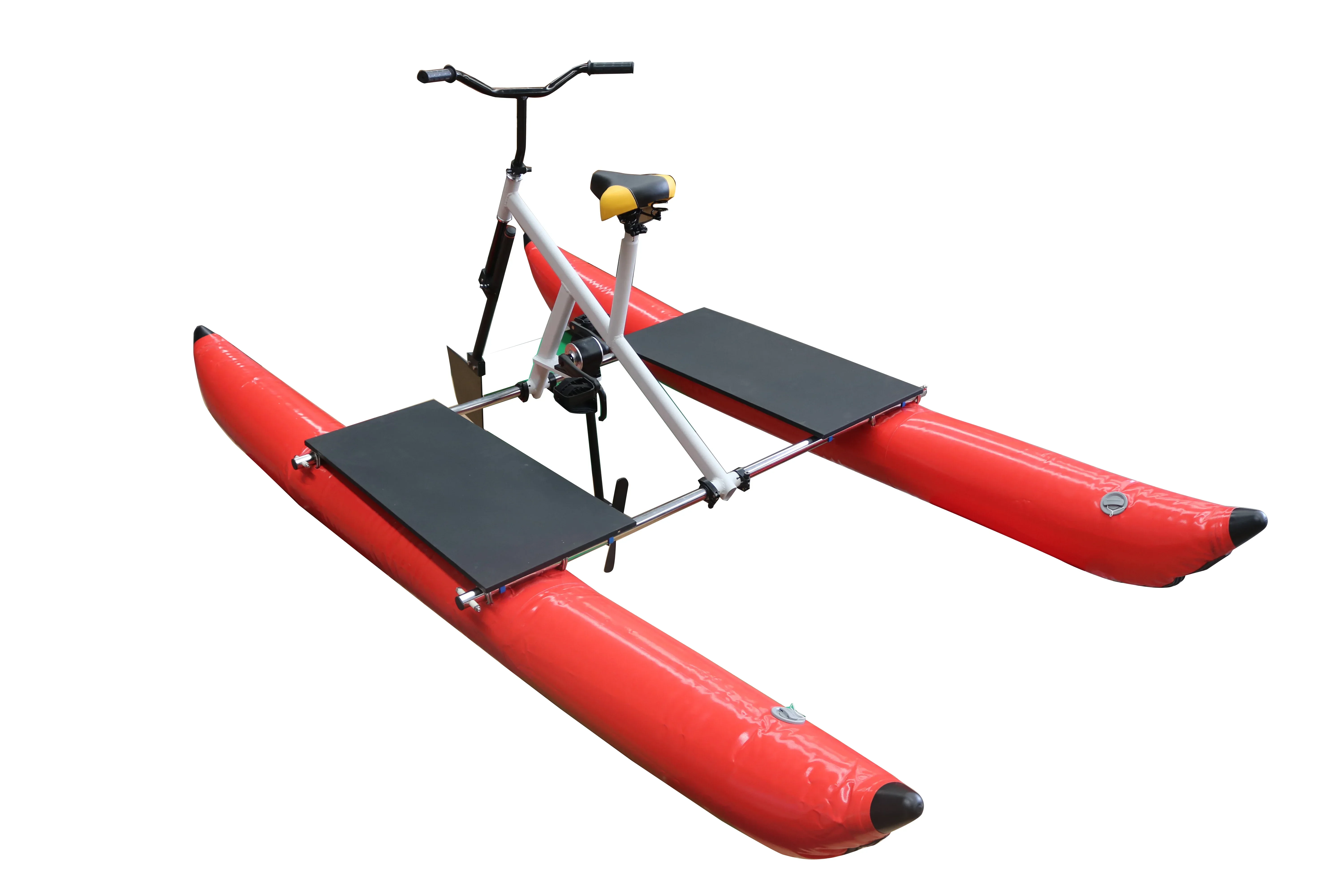 New arrival floating inflatable water bike bicycle bike pedal boats floating bicycle for sale