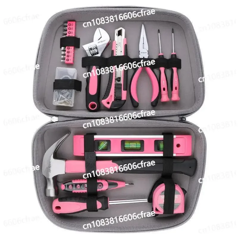 Household Tool Set DIY Pink Women's Gift Hardware Kit Daily Household Handmade Toolbox