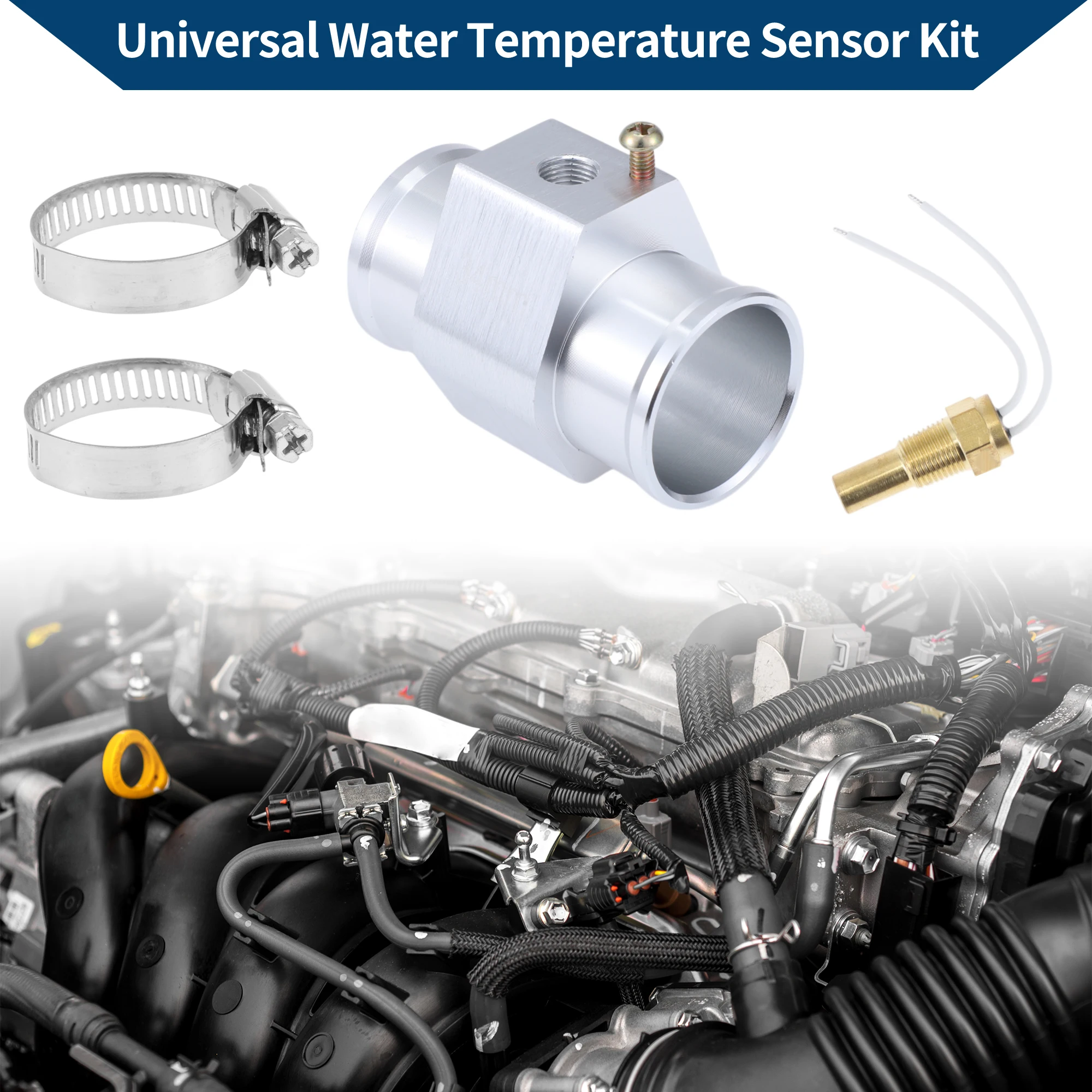 UXCELL Kit de sensor de temperatura del agua 1/8 "NPT 1,34" 200'F encendido - 185'F apagado enfriamiento automático del radiador