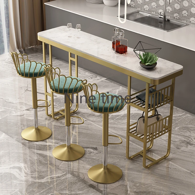 

Modern Reception Bar Table Long Kitchen Luxury Art Bar Counter Table Design Storage Tavolo Pranzo Beistelltisch Lounge Furniture