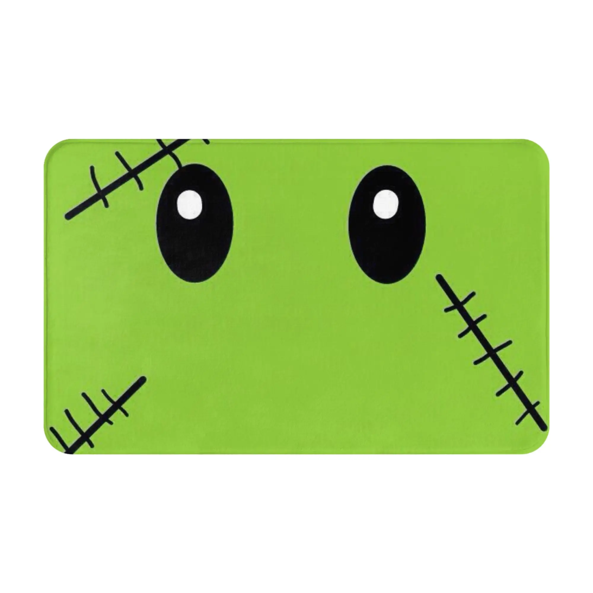 Frankenstein Green Monster Face Art Doormat Bedroom Kitchen Mat  Absorbent Home Decoration