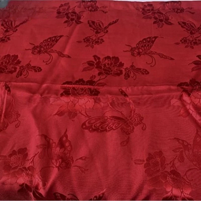 

30momme jacquard old satin traditional imitation material Hanfu Qipao Chinese clothing fabric