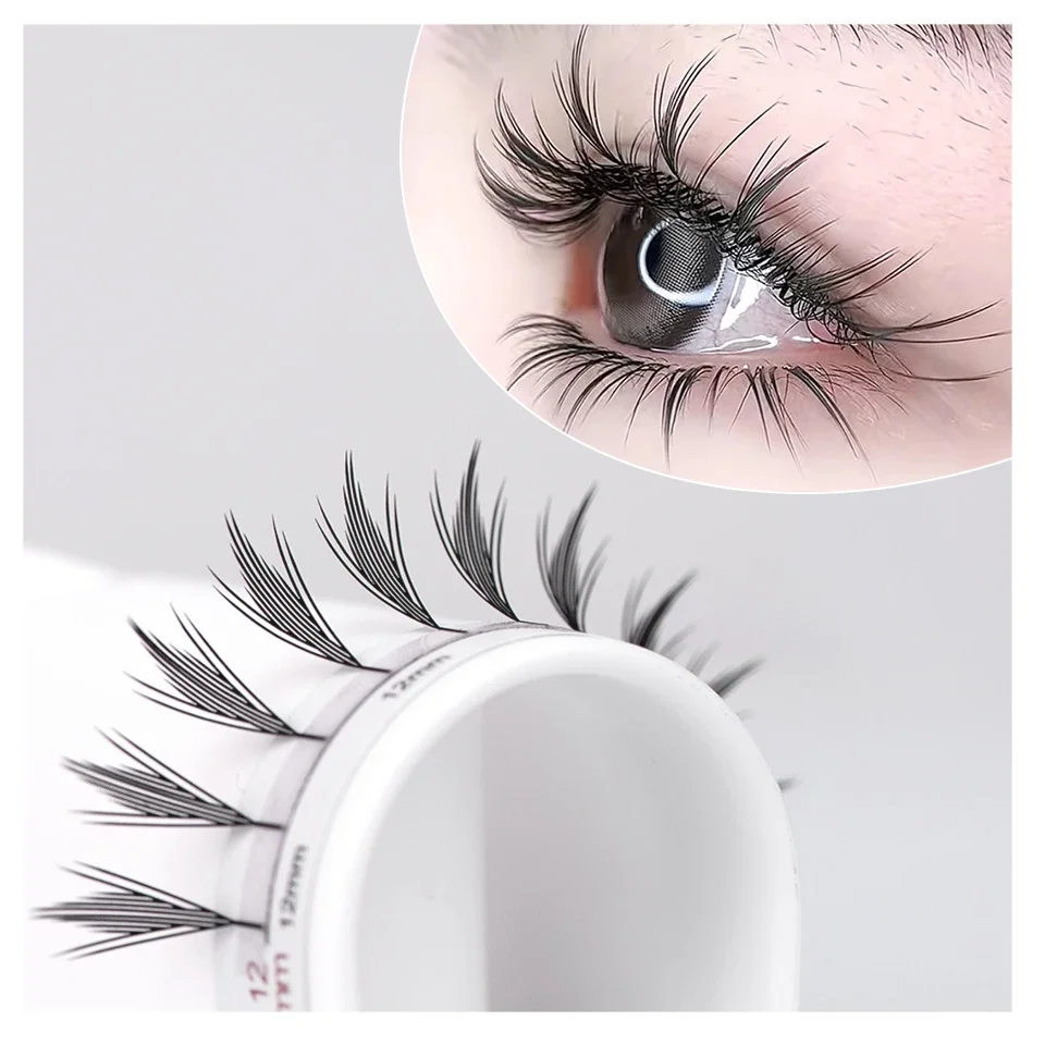 Aguud Comic Spire Lashes Feather Shape Manga False Lashes Anime Lashes Natural Lightweight Individual Volume Lashes Makeup Tool