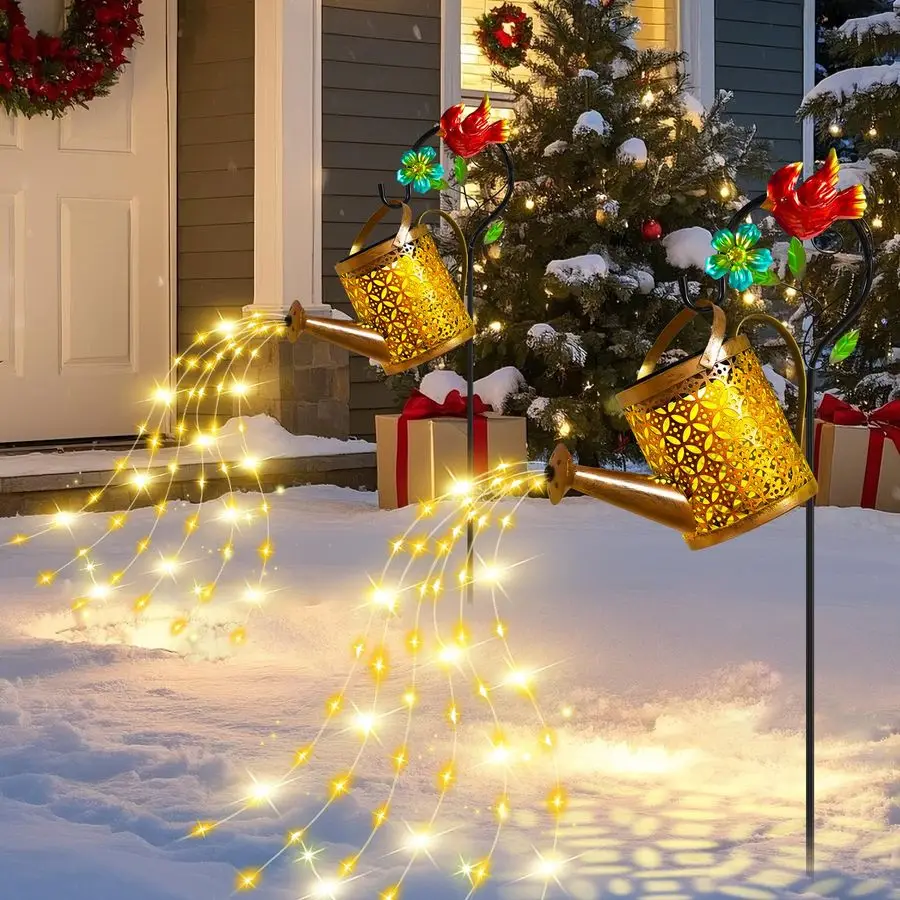 

Уличное освещение, лейка с каскадными огнями, лейка с крючком, солнечный фонарь, садовый декор для двора, патио, сада