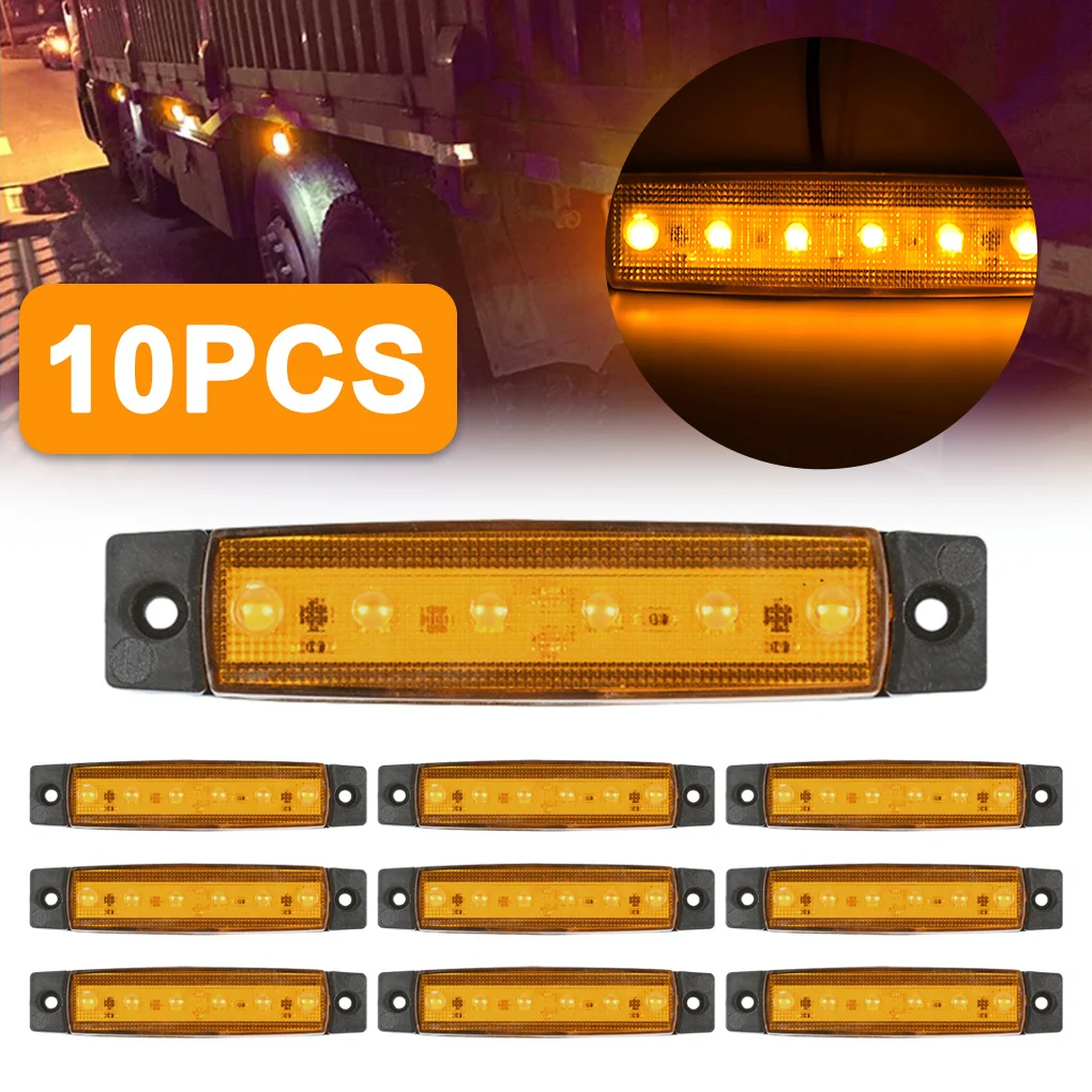 10pack/lot Car Signal Light With Waterproof And Easy Installation Features Improved Safety ABS red