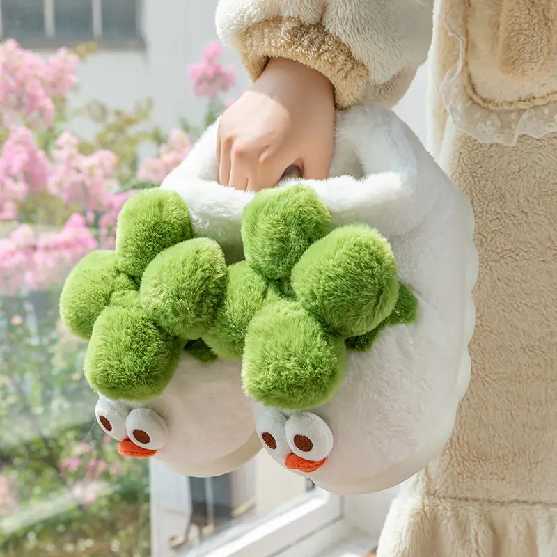 NIEUWE grappige vogel creatieve slippers winter vrouwen pluche laarsjes vrouw outdoor warme schoenen man nieuwigheid cosplay schoenen thuis slippers