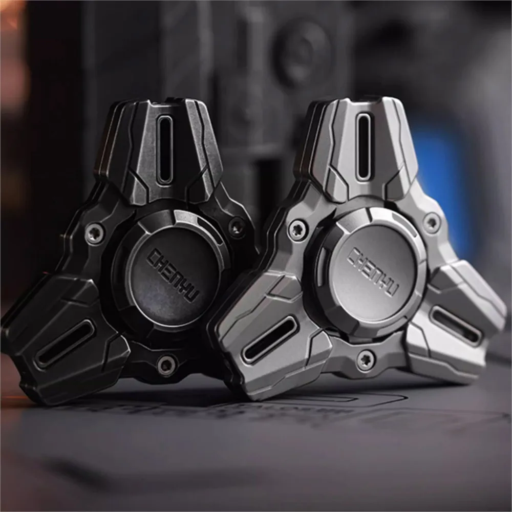 Chenyu EDC Mecha Fidget Spinner Mechanical Metal Gyro Fidget Toys For Adults Office Desk Accessories Three Leaf Spinner