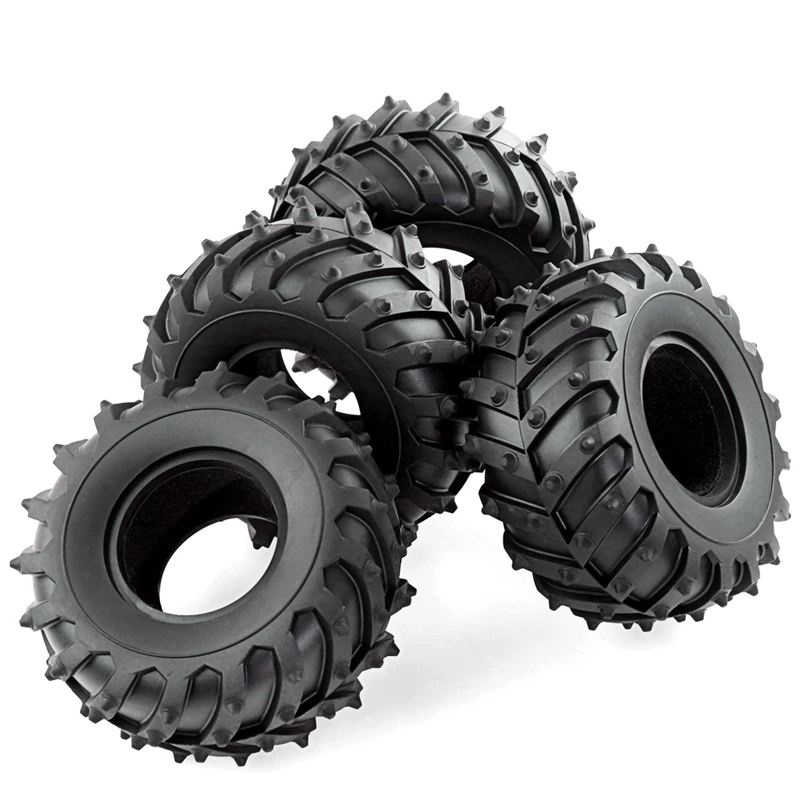 WISH 4Pcs 1/10 Wheel 128Mm Monster-Truck Buggy-Tires For SCX10 HSP/HPI/Tamiya/Kyosho Upgrade Parts