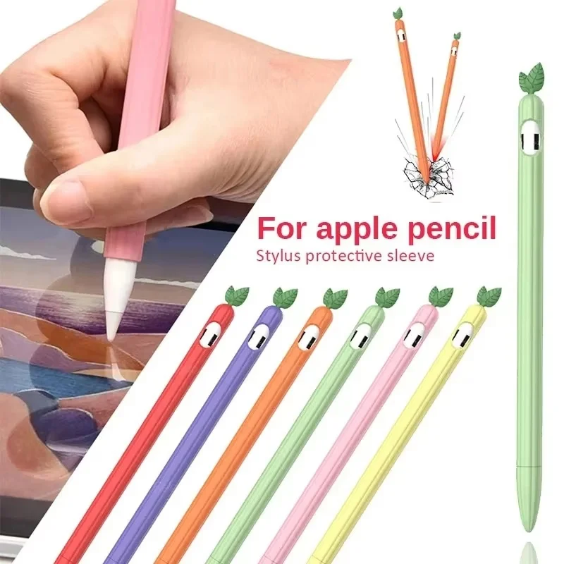 

Милый силиконовый чехол в виде овоща для стилуса Apple Pencil 1-го и 2-го поколения, защитный чехол-аксессуар для ручки