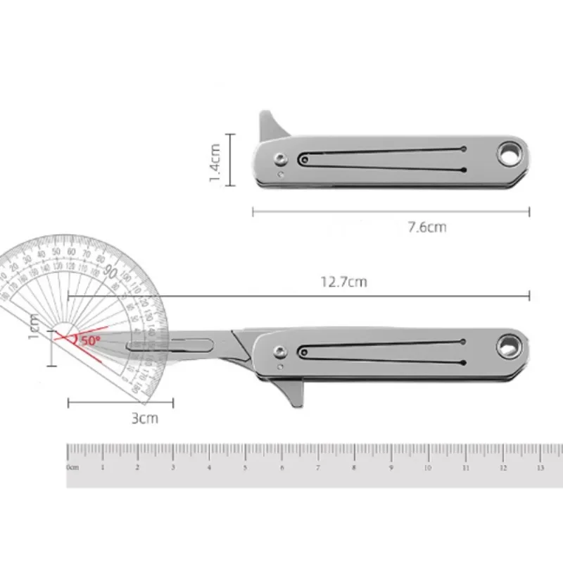 High Hardness Stainless Steel Folding Surgical Knife for Outdoor Camping EDC Portable Unboxing Knife with 10pcs Blades Included