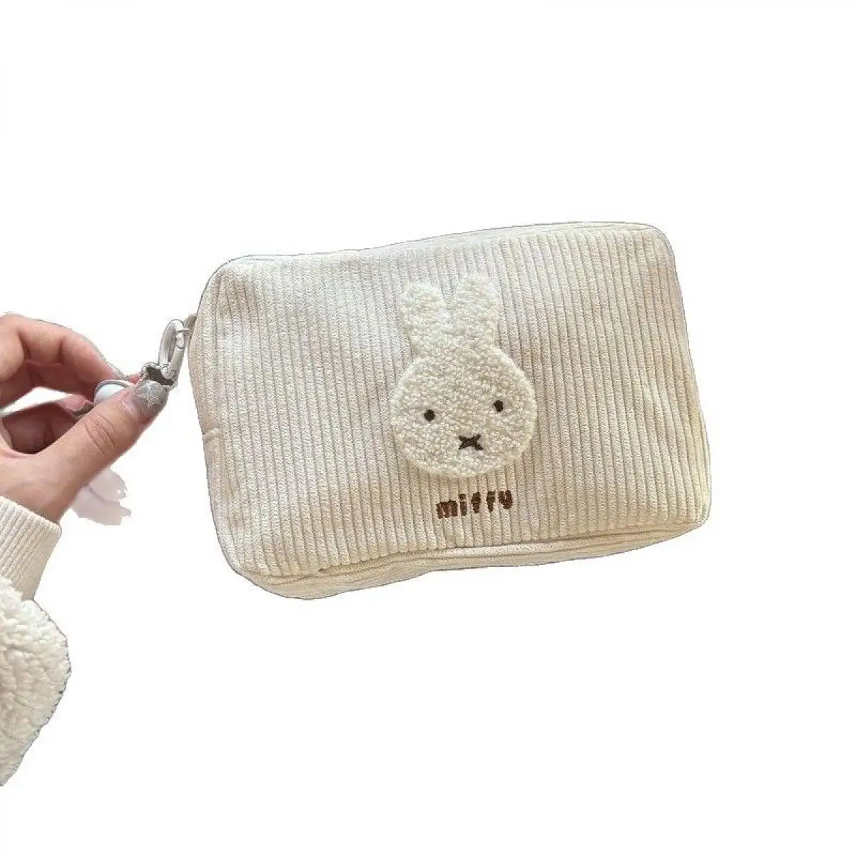 Kawaii الكرتون ميفي حقيبة مستحضرات التجميل ذات سعة كبيرة لطيف أنيمي المحمولة حقيبة التخزين الفتيات الحلو قلم رصاص حقيبة التخزين