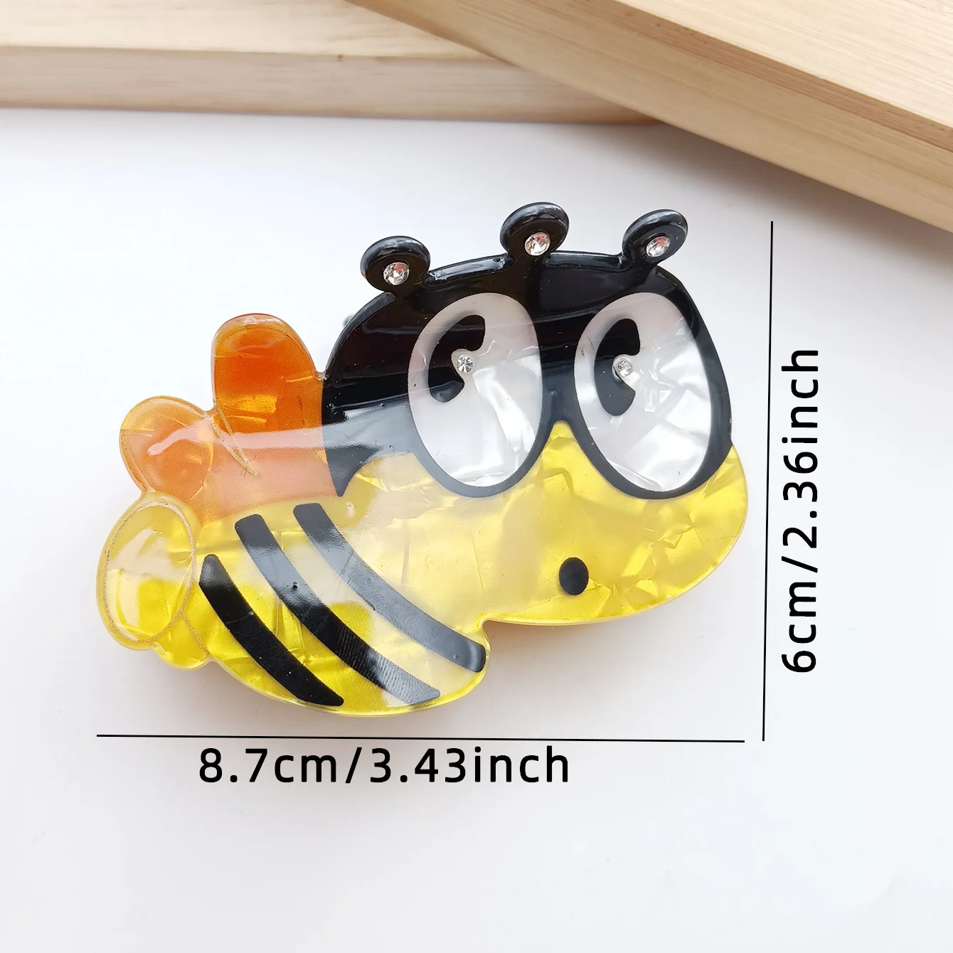 Новая милая пчела, мультяшное животное, зажим для сращивания волос, щипцы для волос, ацетатный хвостик, зажим для волос, украшение для волос