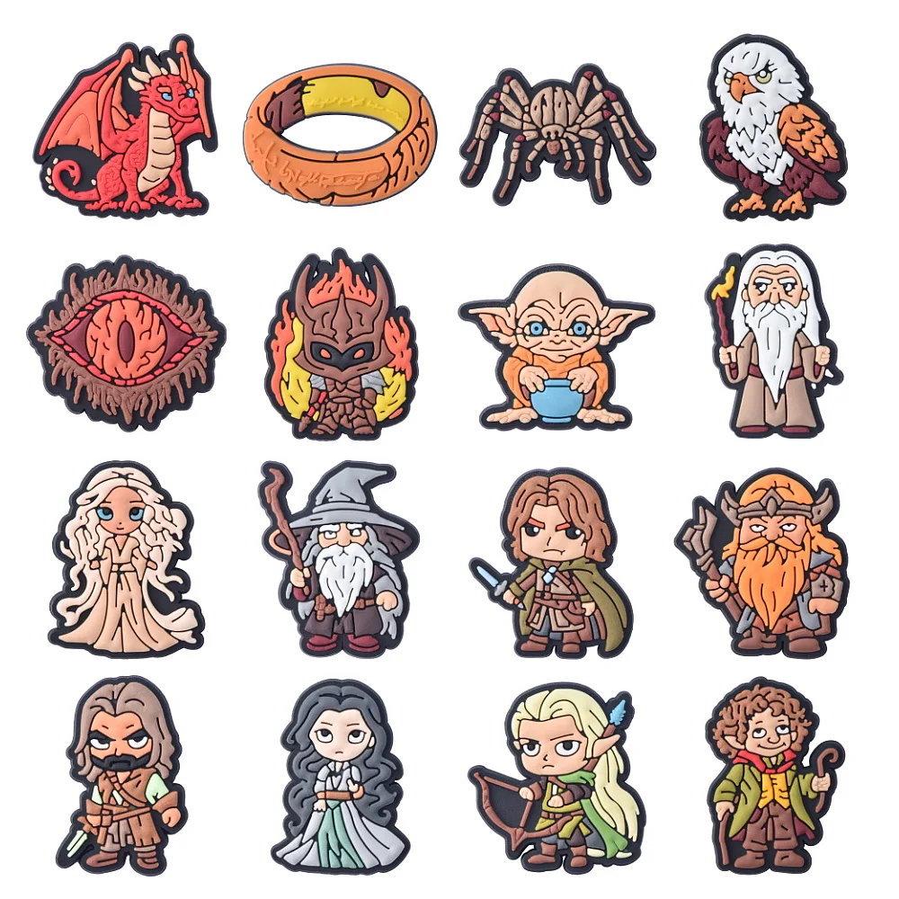 Clog Sandals Charms for Shoe Decorations Hot Movie Hero Dragon Characters Clog Accessories Charm For Boys Girls Gift