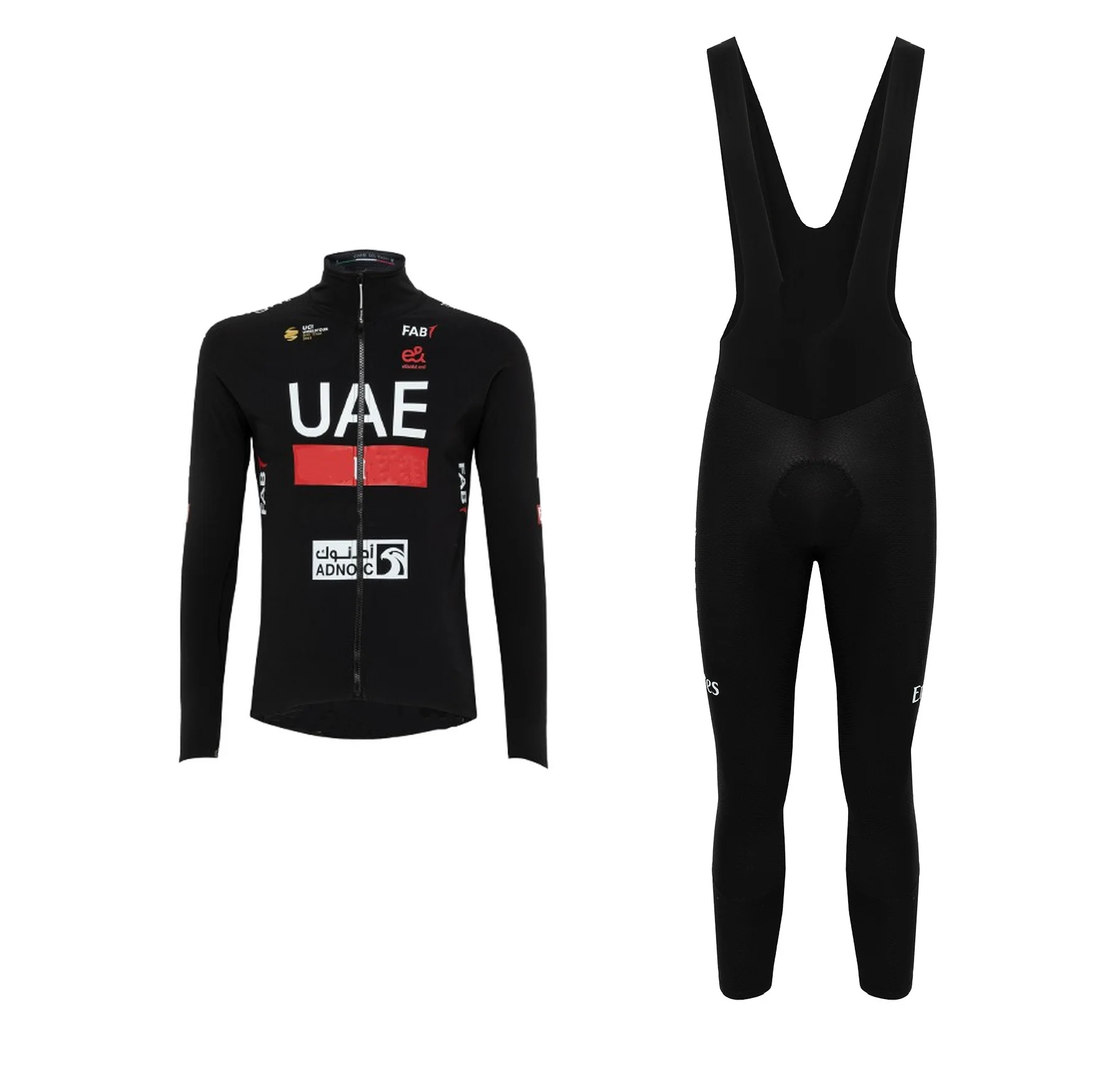 SPRING SUMMER 2024 UAE TEAM BLACK  Cycling Jersey Long Sleeve Bicycle Clothing With Bib PANTS Ropa Ciclismo