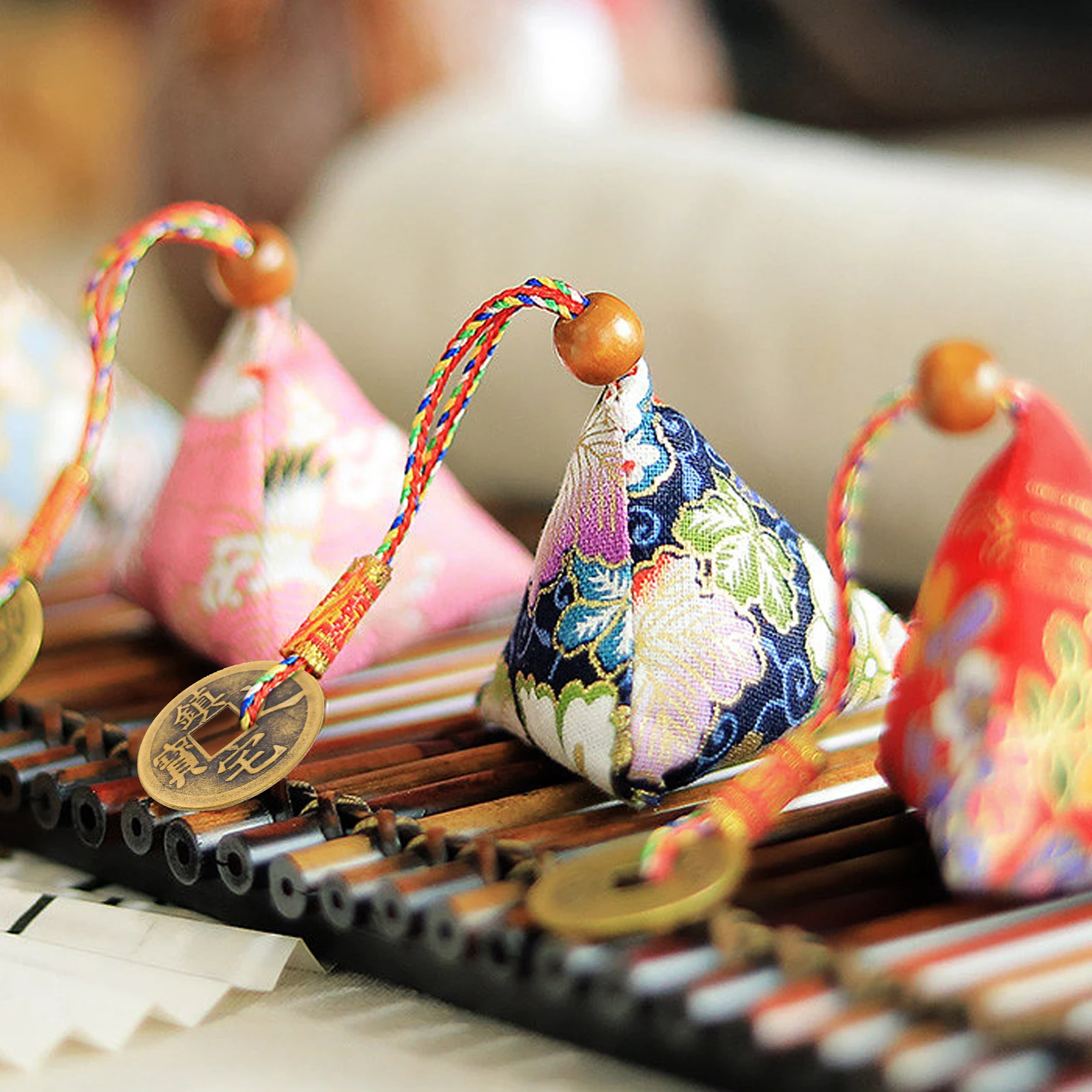 

6pcs Brass Chinese Coins Diy Copper Coins Decorative Lucky Charms For Home Car Office Multi-Function Craft Accessories Fortune