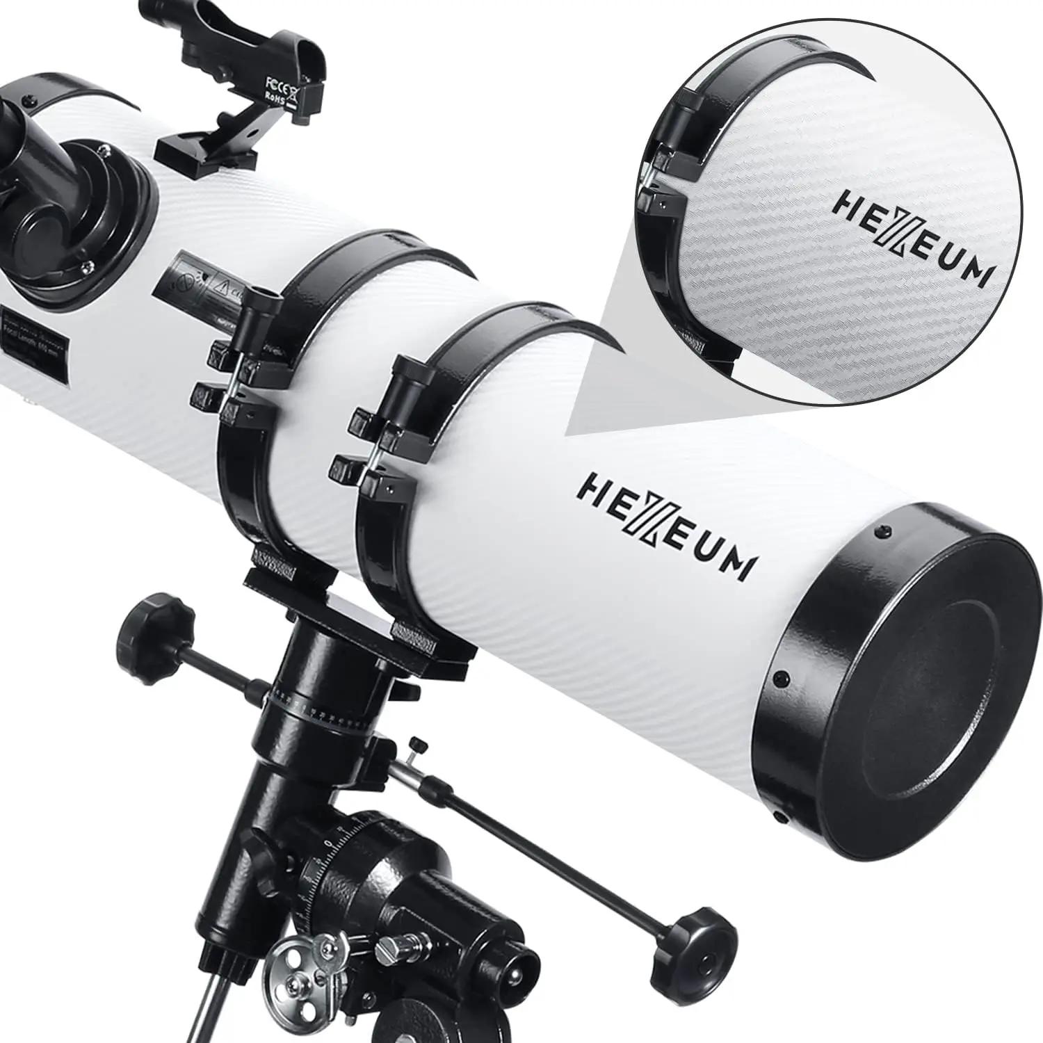 Telescope 130EQ Astronomical Reflector Telescope - Manual Equatorial Telescope for Adults Astronomy