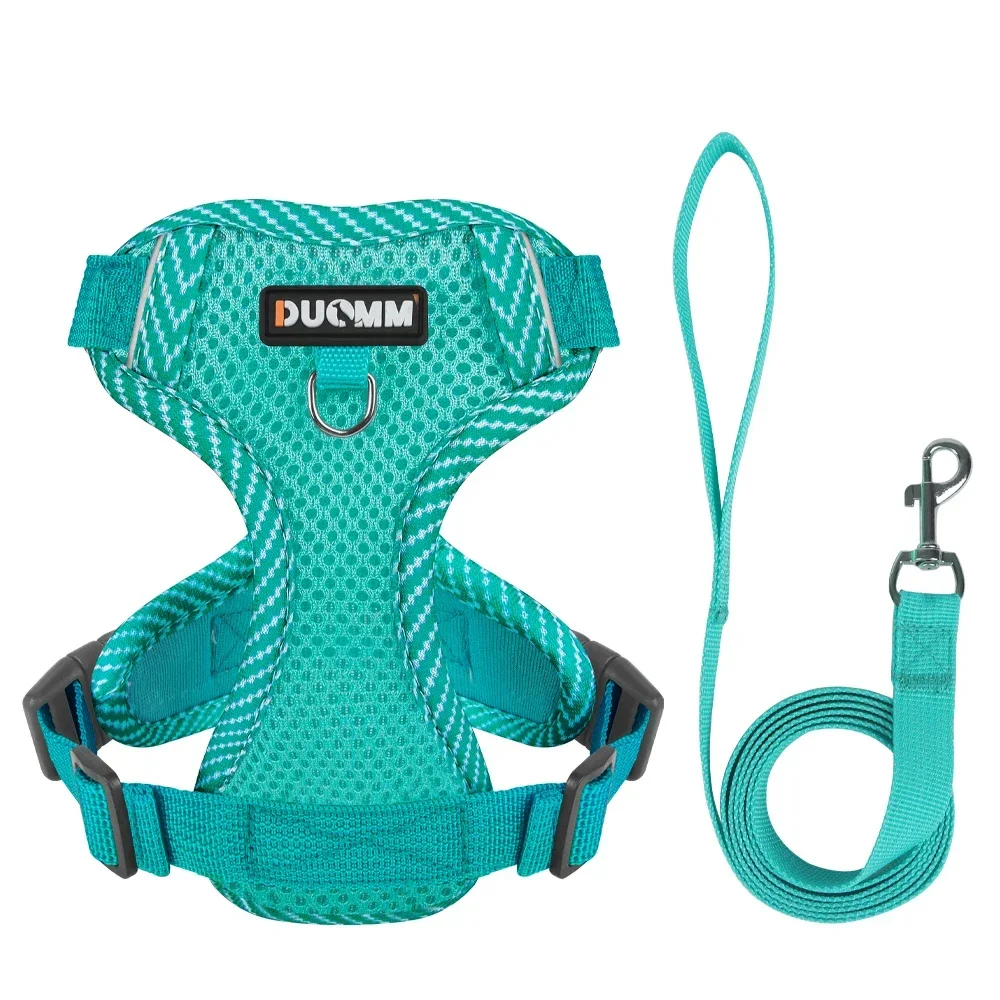 Reflective Breathable Dog Harness And Leash Set For Small Dogs_voghion.com