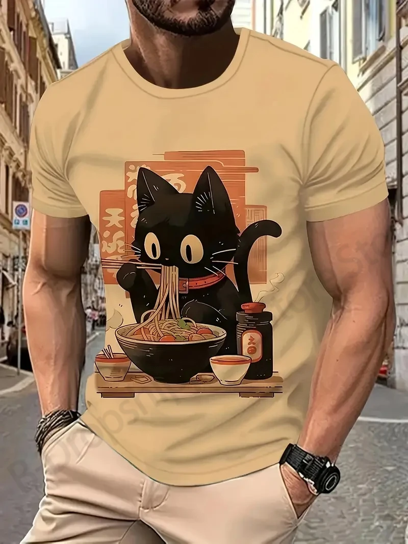 

Japanese Anime Cartoon Cat 3d Full Print T-shirt Men Women Fashion Short Sleeve Oversized Tops Tees Casual Tshirt Mens Clothing