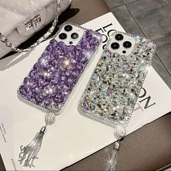 Luxury Glitter Rhinestone Case for Samsung S24 S20 Plus S21 FE S22 23Ultra Note20, Bling Diamond Bumper Cover, High Quality