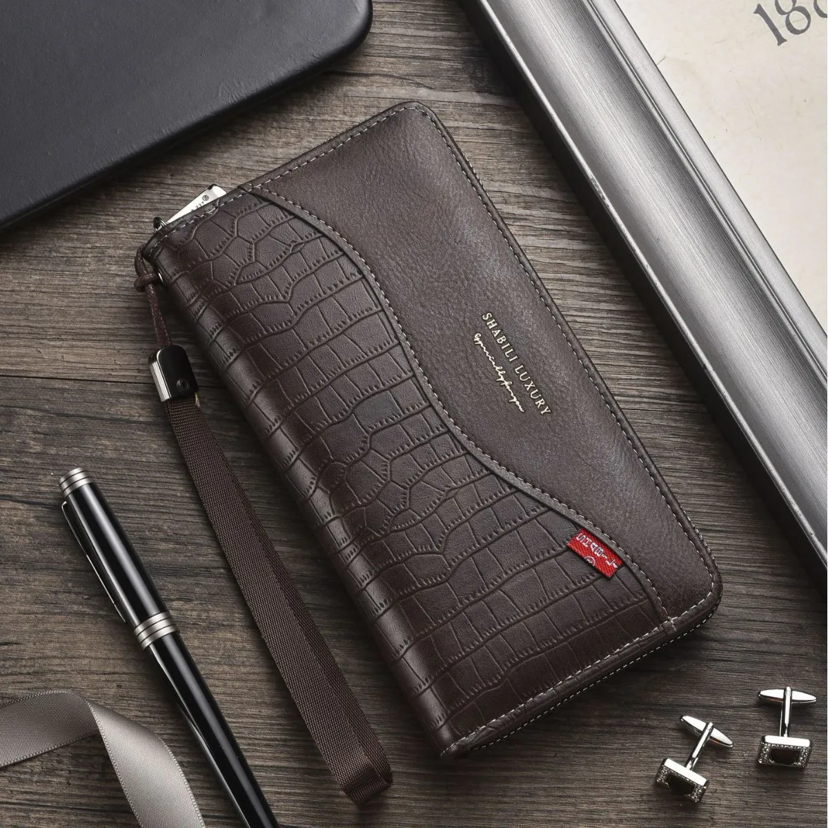 2025 nieuwe herenportemonnee nieuw ontwerp casual multi-card lange portemonnee mobiele telefoon portemonnee grote capaciteit handtas mode groothandel