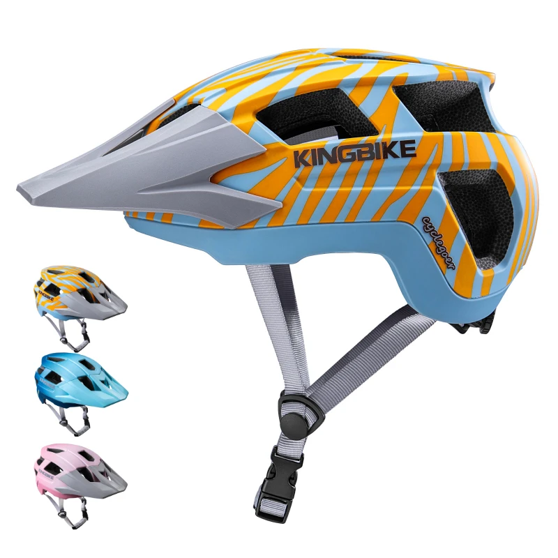 

KINGBIKE Adult MTB Safety Helmet 13 Vents 290g Rechargeable Taillight Lightweight Anti-Impact Skateboard Mountain Bike Helmet