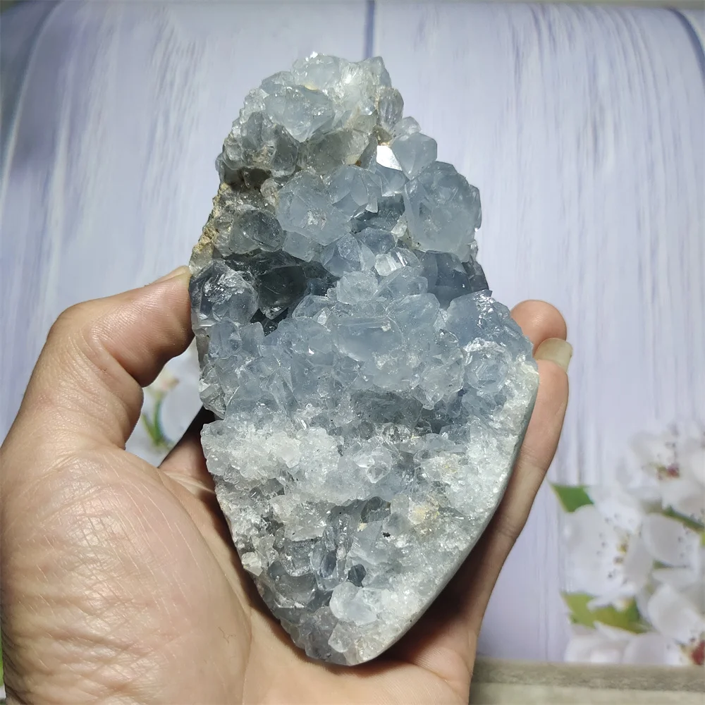 885g Natural Stone Blue Crystal Cluster Celestite Kyanite Mineral Specimen Reiki Powerful Meditation Home Decor