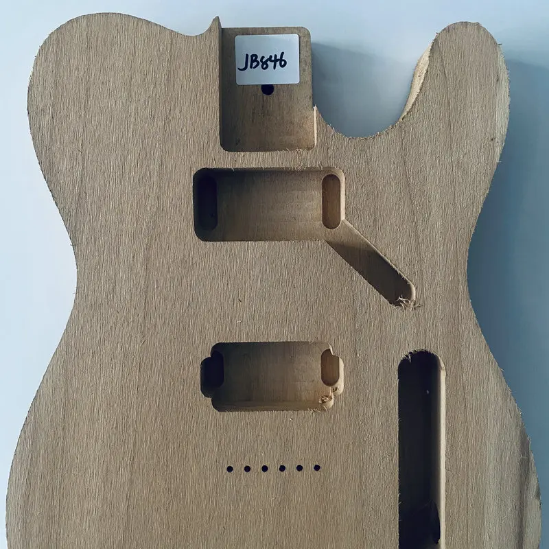 JB846  Unfinished TL Guitar Body in Solid Wood with 2 Humbucker Pickups See Through Right Hand DIY Replace USE