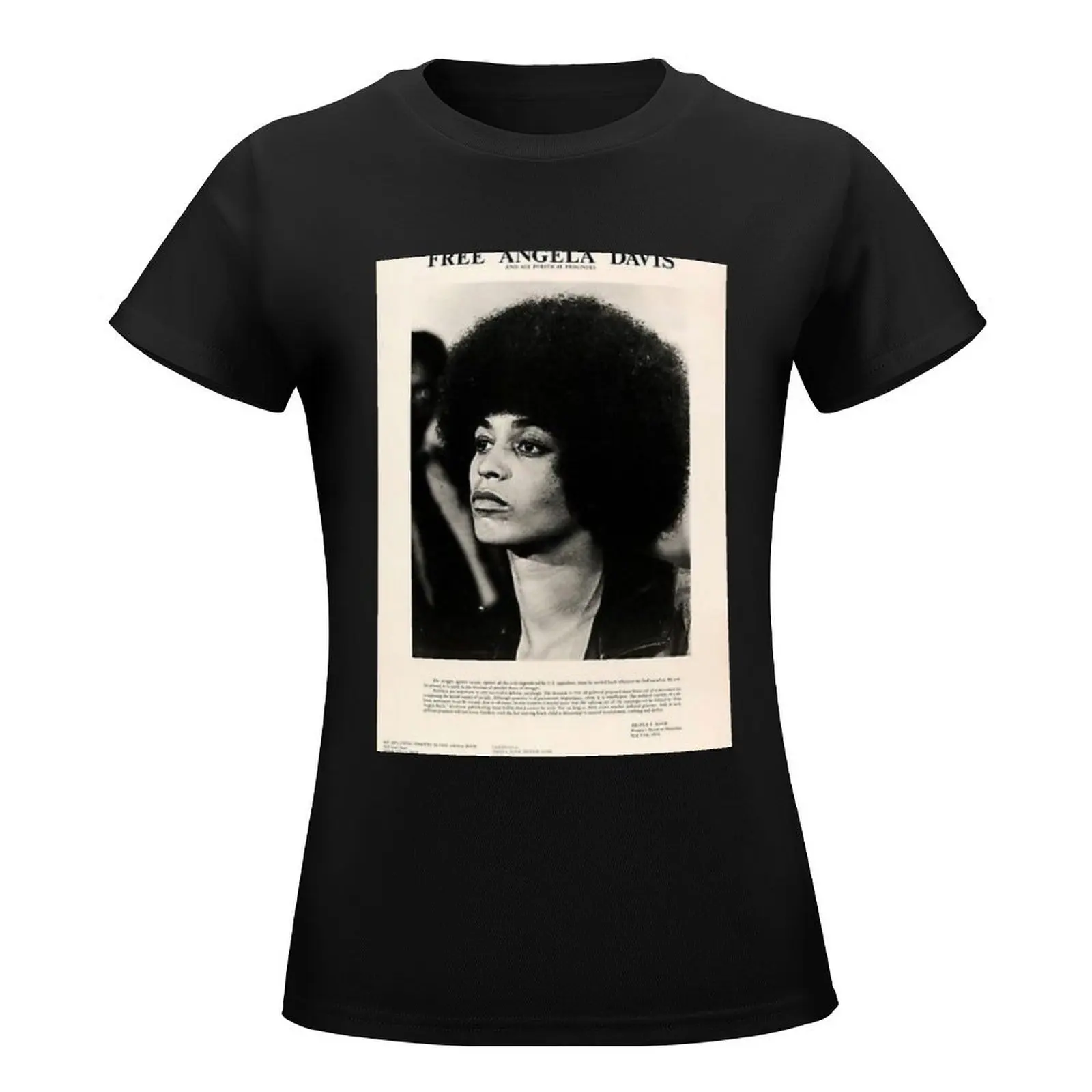 Free Angela Davis T-Shirt aesthetic clothes oversized shirts graphic tees summer top designer clothes Women luxury