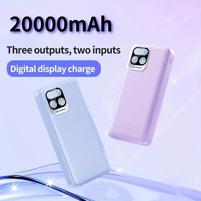 Power Bank da 10000 mAh/20000 mAh con display digitale, uscita 22,5 W, batteria ausiliaria portatile, portatile per viaggi e uso quotidiano