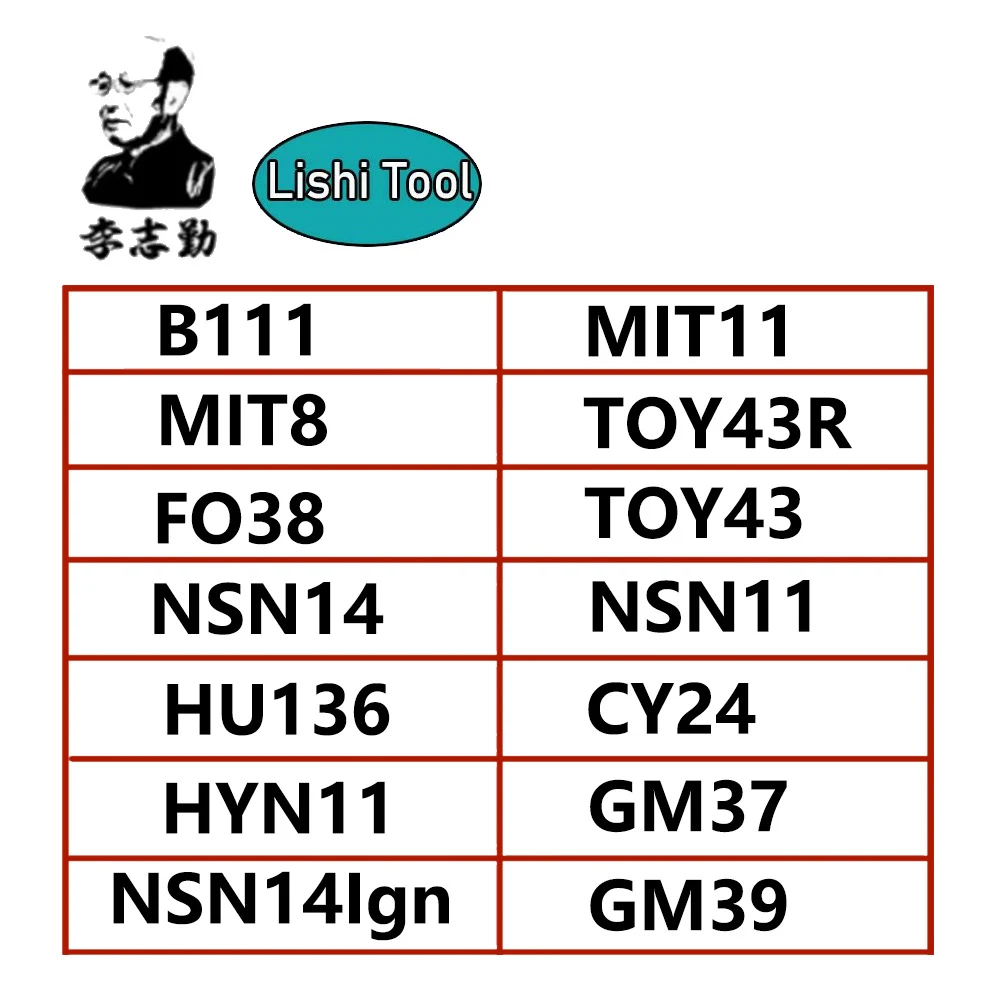 Lishi 2 in 1 2in1 Tool HU66 HU100 HU101 HU92 HU83 HU87 HU64 B111 HON66 F038 NSN14 TOY43 HON58R MAZ24 locksmith tool