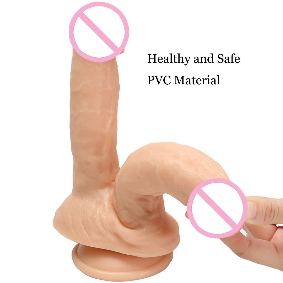 Double Dildos Stimulate Vagina and Anus Huge Penis with Suction Cup Erotic Double Head Phallus Soft Dick Sex Toys for Women