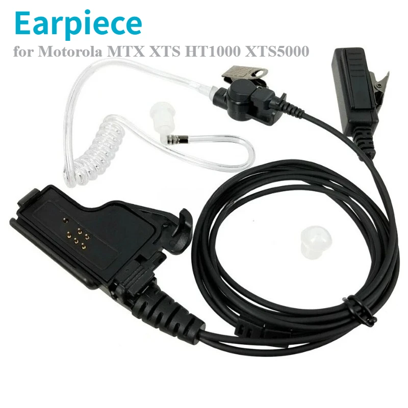 Headset Acoustic Tube Earpiece Mic for Motorola MTX XTS HT1000 XTS5000 XTS2500 MTS2000 MT2000  GP900 Walkie Talkie Two Way Radio