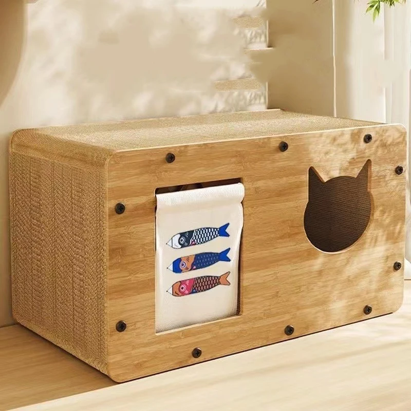 

Cat Scratch Board Wear-resistant Claw Board House Nest Integrated House Carton House Universal in All Seasons