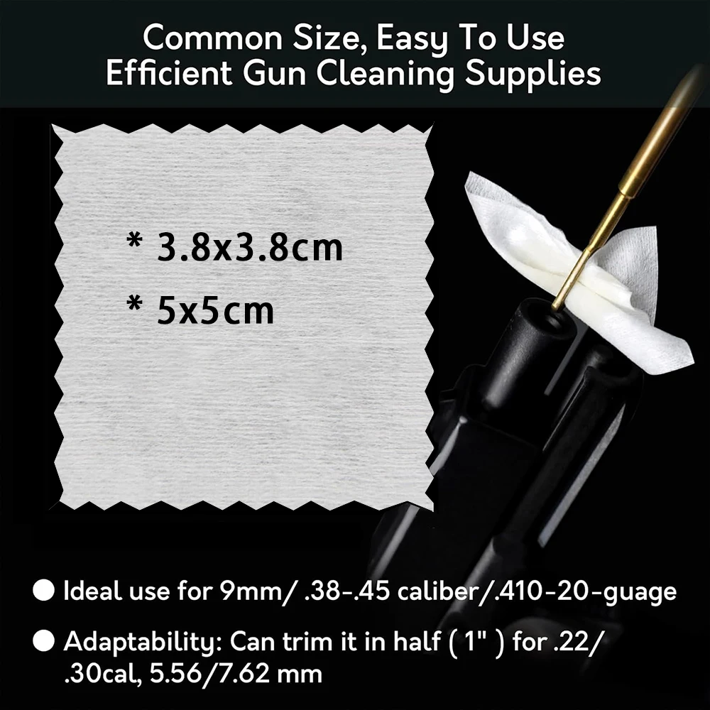 Gun Cleaning Patches Lint Free Gun Bore Chamber Cleaning Set 6 Inch Cotton Pointed Swabs Rifle Pistol Cleaning Supplies view 5