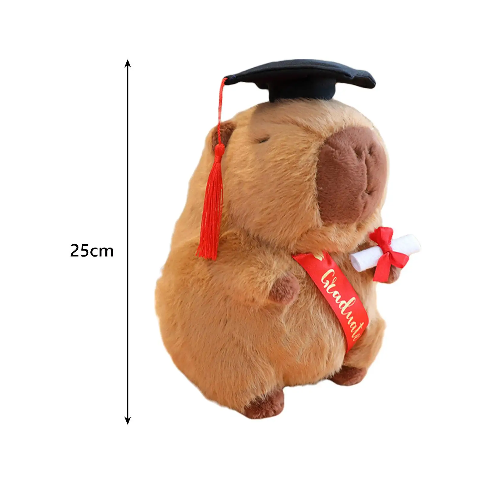 Capybara-Puppenspielzeug, bequem, 25 cm, Stofftiere, Plüsch-Capybara-Spielzeug für Geburtstag, Familie, Ihr Freund, Schlafzimmer, Kinder
