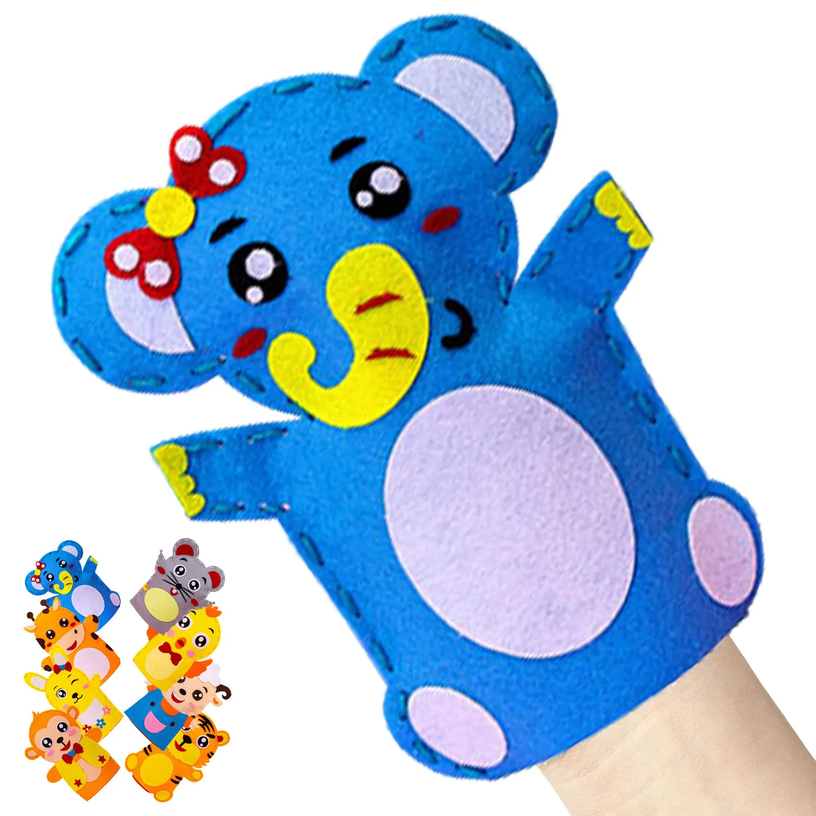 

8 Pcs Making Hand Puppet Kit Kid Kids Craft Kits Sewing Crafts for Beginners Toy