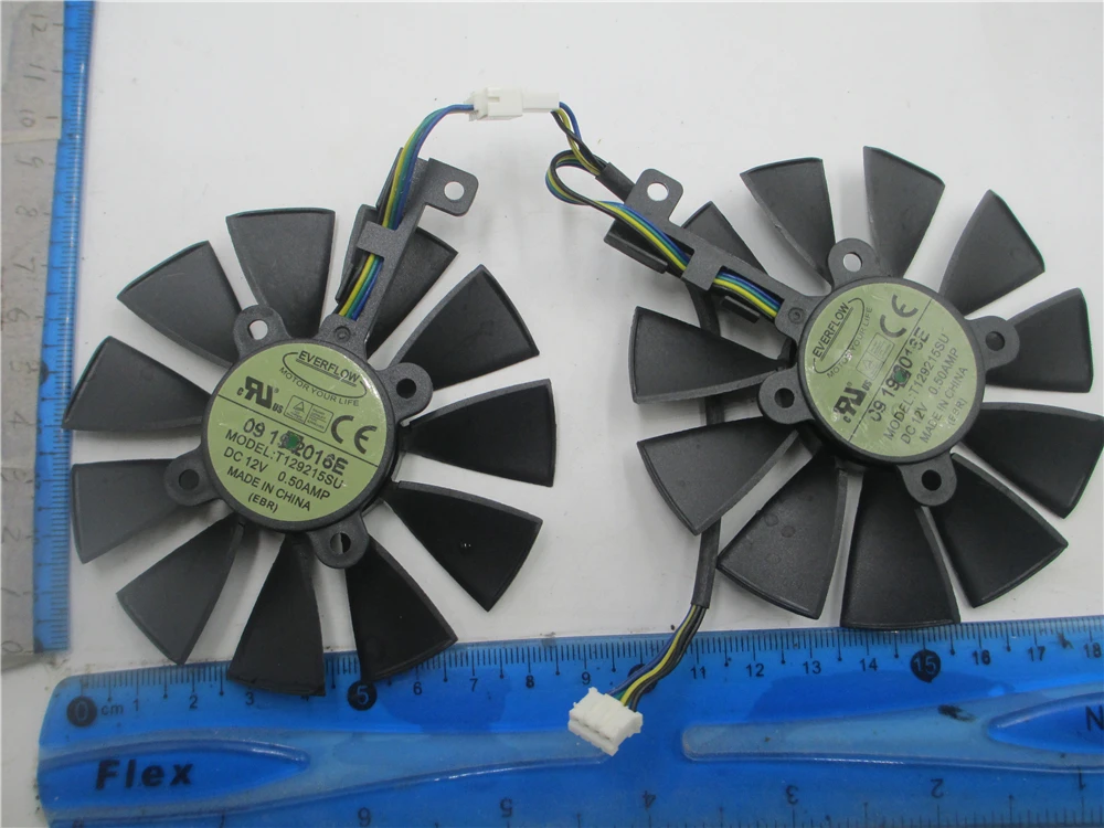 

87MM Cooler Fan For ASUS GTX1060 1070 Ti RX 470 570 580 Graphics Card Everflow T129215SU PLD09210S12HH 28mm Cooling Fans