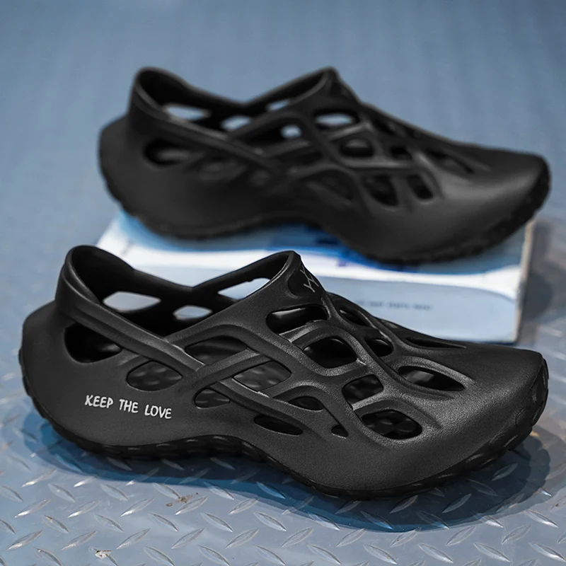 Summer Men Sandals Light EVA Men's Casual Shoes Hole Shoes Clogs Lovers Home Garden Outdoor Male Beach Flat Slippers Big Size view 4