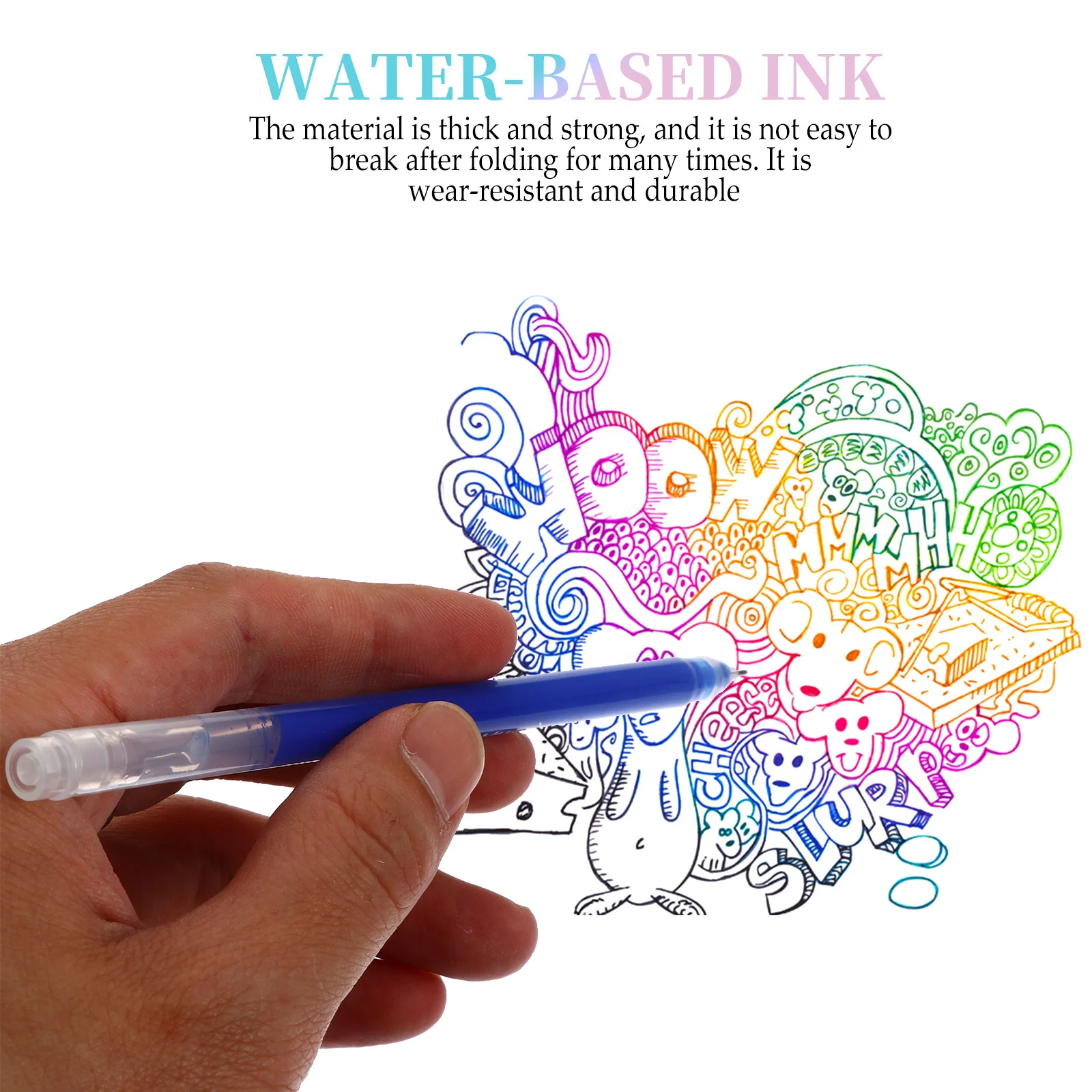 

9pcs Multicolor Plastic Gel Pens Smooth Writing Pens For School Office Portable Kids Adult Use Stationery