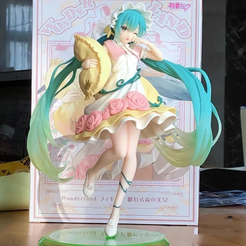 Hatsune Miku Original Action Figures Wonderland Sleeping Beauty Ver Kawaii Girl Figurines Pvc Collection Model Statue Kids Gift